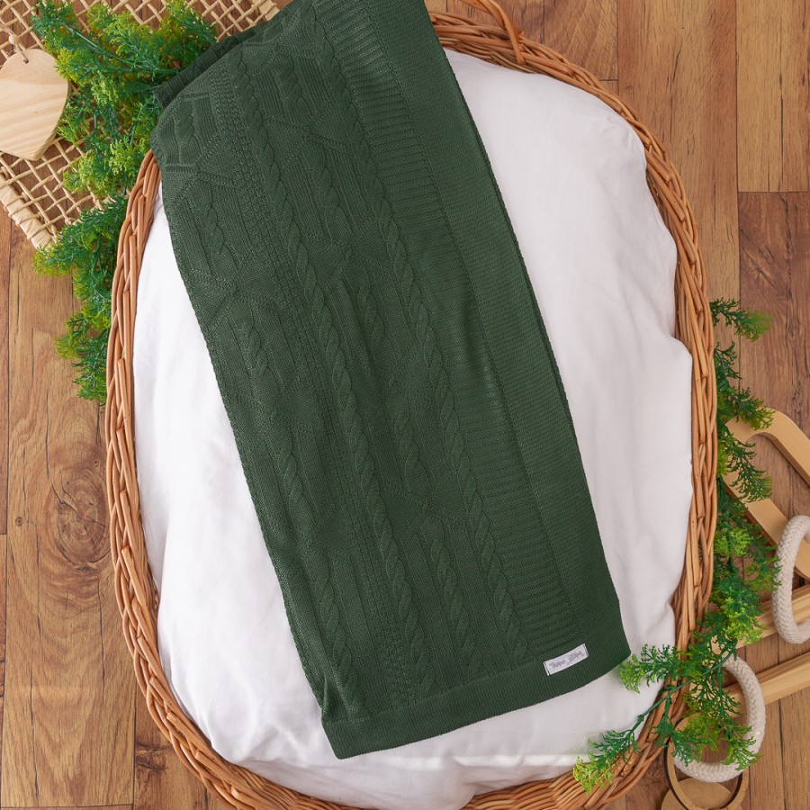 Manta de Linha Luxo - Verde Militar